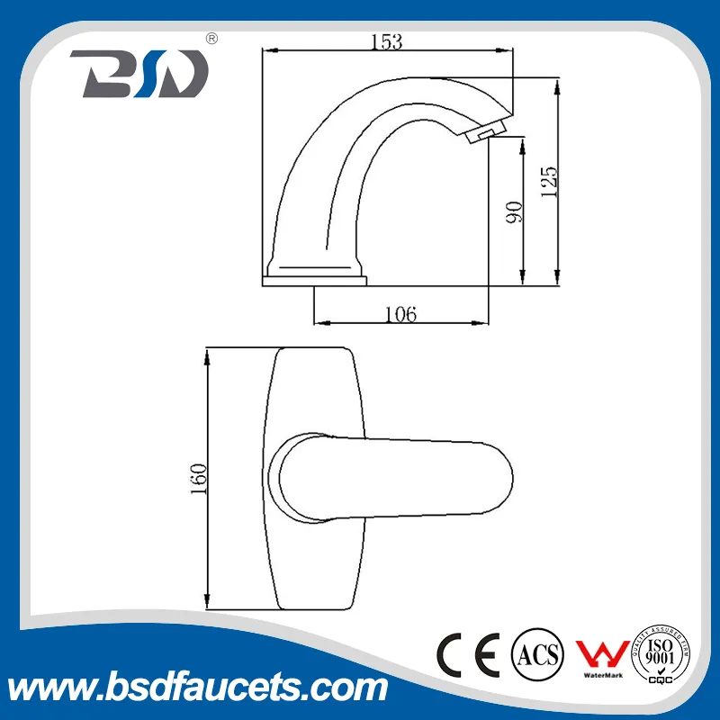 Lead Free Hot&Cold Automatic Hand Free Touch Sensor Bathroom Faucet