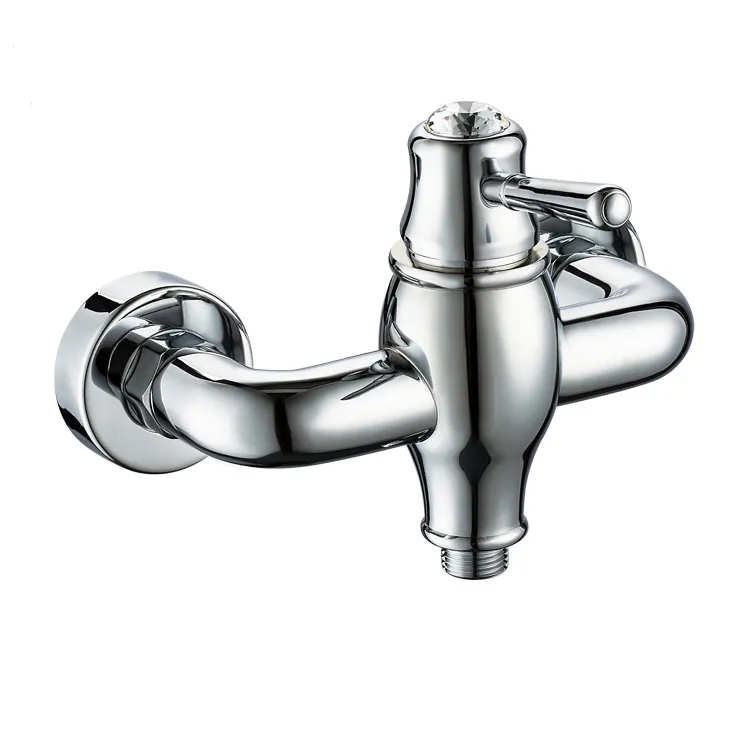 Lever Handle Diamond Bathroom Shower Faucet