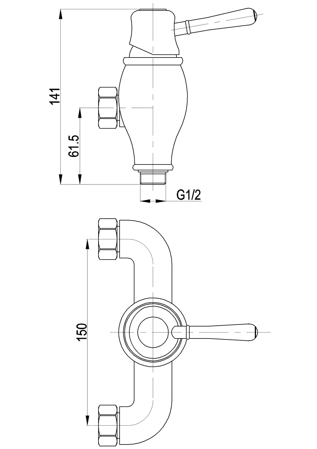 Lever Handle Diamond Bathroom Shower Faucet