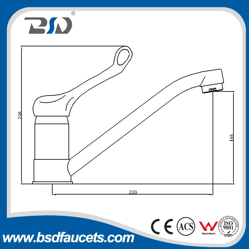 Long Lever Brass Sink Faucet for Hospital Hospital Mixers
