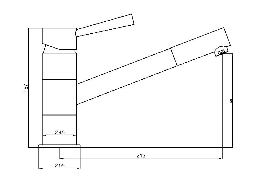 Long Turnable Spout Single Lever Basin Mixer