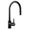 Matt Black Single Lever Deck Mounted Sink Faucet