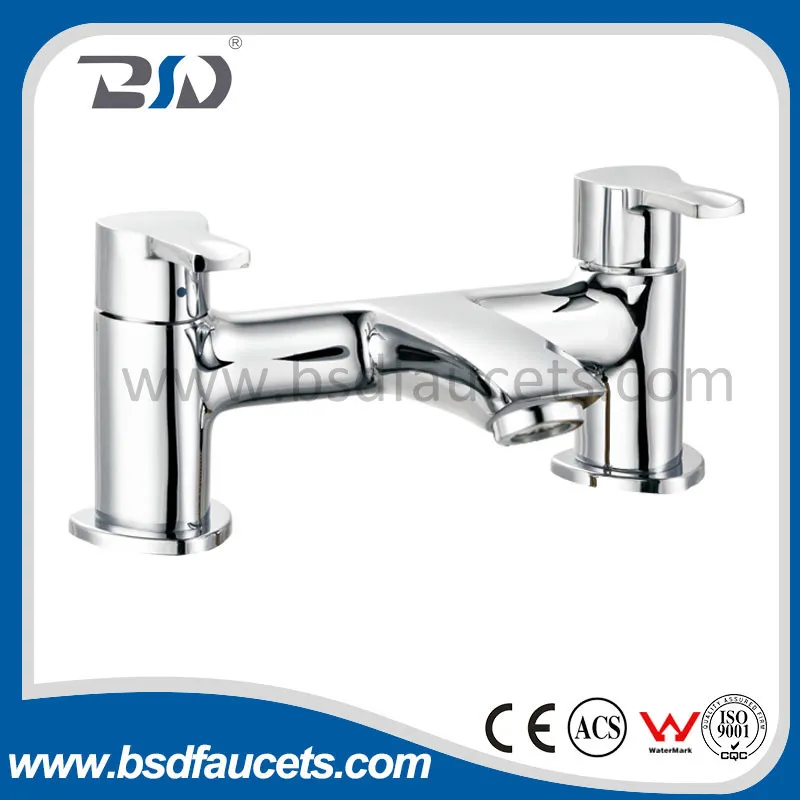 Modern Bathroom Square Brass Sink Basin Mixer Faucet Bath Filler