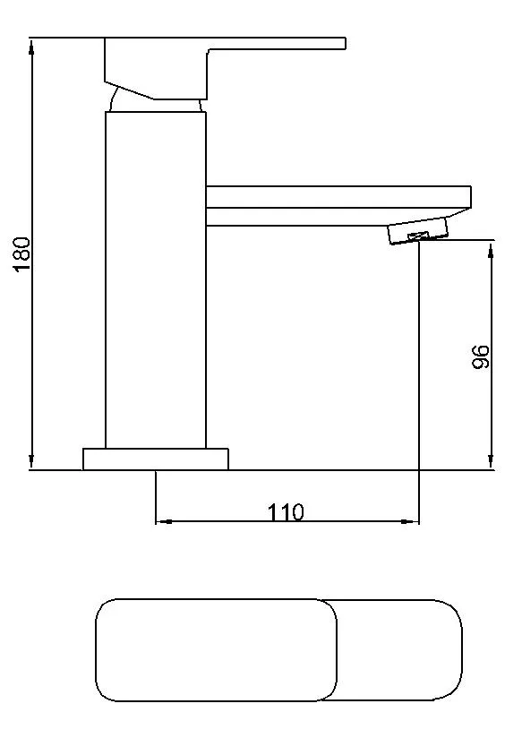 Modern Brass Chrome Deck Mounted Single Lever Basin Mixer Faucet