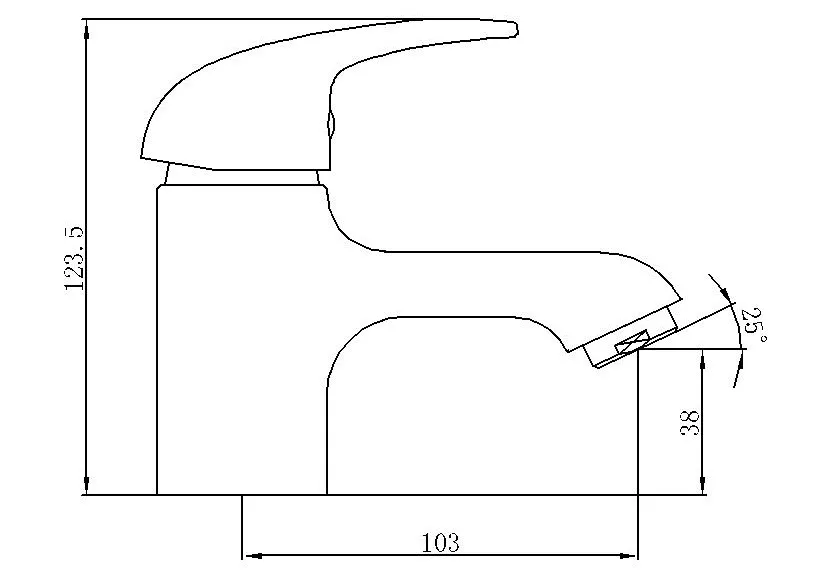 Modern Design Single Handle Brass Basin Faucet