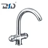 Modern Double Handle Chrome Brass Kitchen Sink Faucet