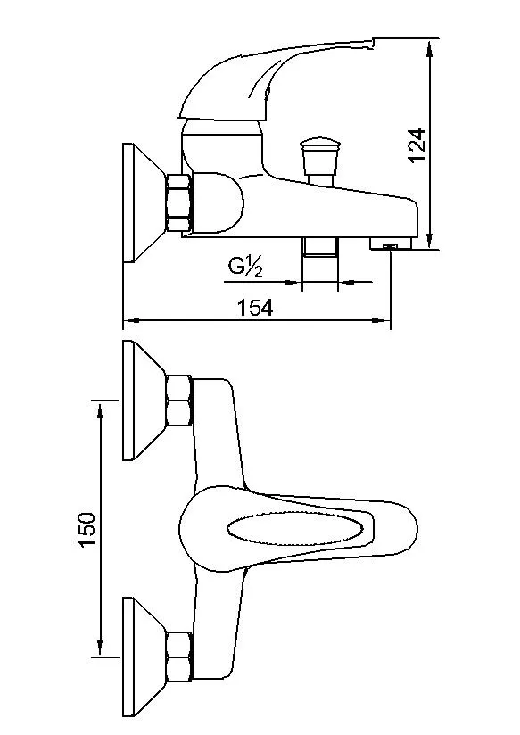 Modern High Quality Economic Bath Shower Mixer Tap