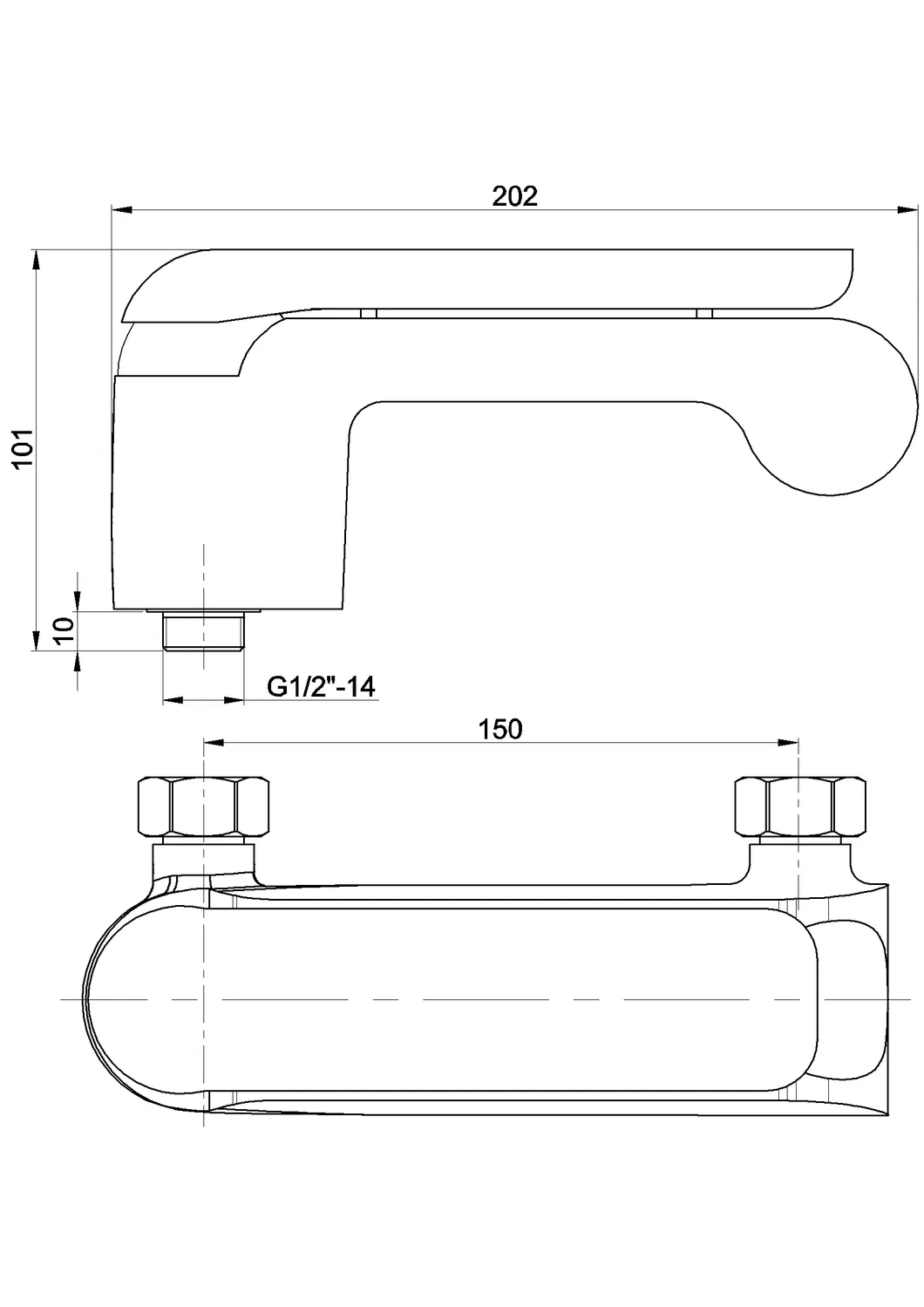 Morden Design Classic Single Handle Shower Mixer