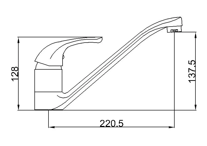 New Brass Chrome Swivel Spout Sink Kitchen Faucet Mixer Bsd-81605