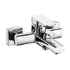 One Handle Brass Wall Mounted Chrome Square Bath Faucet