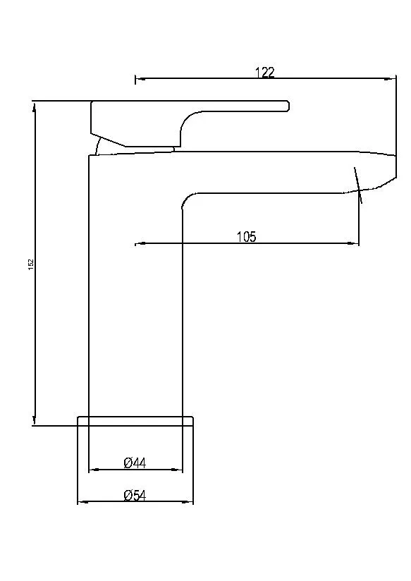 Polish Chrome Single Hole Handle Basin Faucet