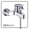 Polish Chrome Wall Mount Single Handle Bath Mixer Bathroom Faucet