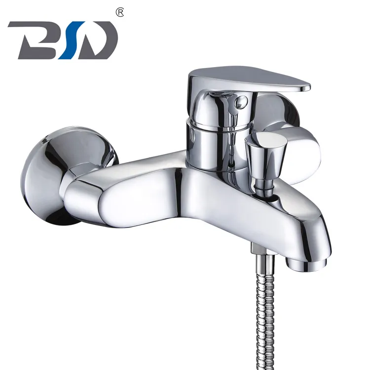 Polishing Chrome Plated Wall Mount Single Handle Bath Sink Faucet