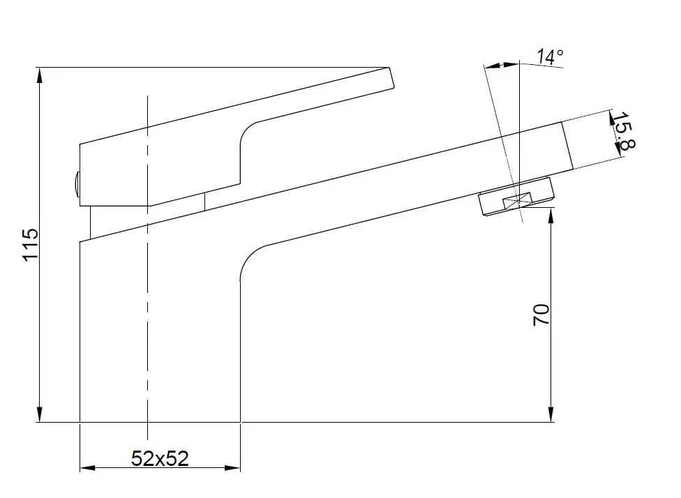 Popular Design Dzr Material Brass Body Basin Faucet