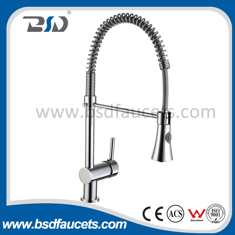 Pull Down Kitchen Faucet with Retractable Pull out Swivel Spout