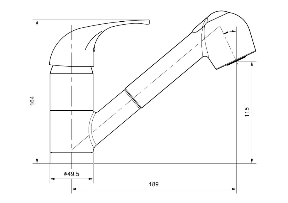 Pull out Brass Chrome Water Kitchen Faucet with Sprayer