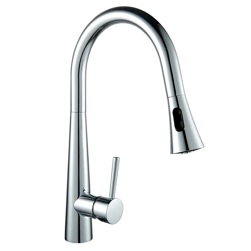 Pull-out Spray 360 Degrees Swivel Spout Kitchen Faucet Chrome Finish