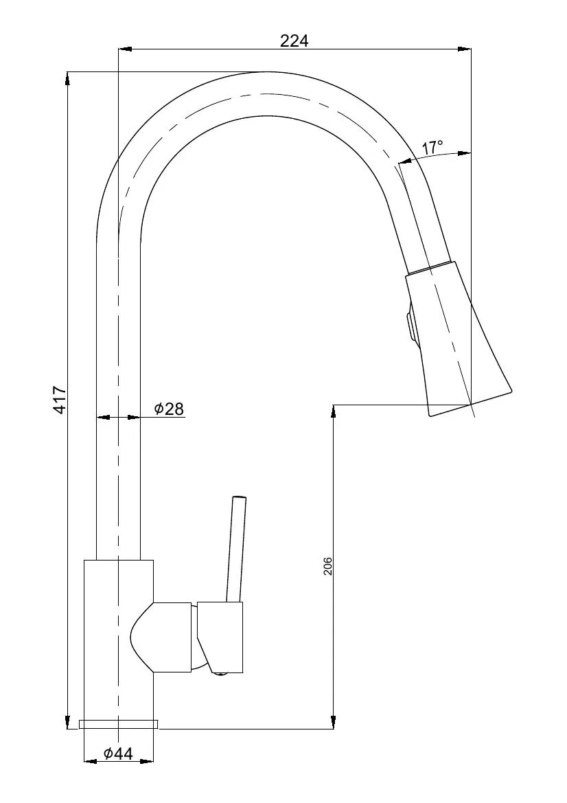 Pull-out Spray Swivel Spout Kitchen Faucet Pull Down