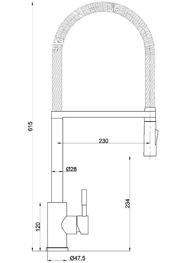 SUS 304 Spring Pull Down Kitchen Faucets
