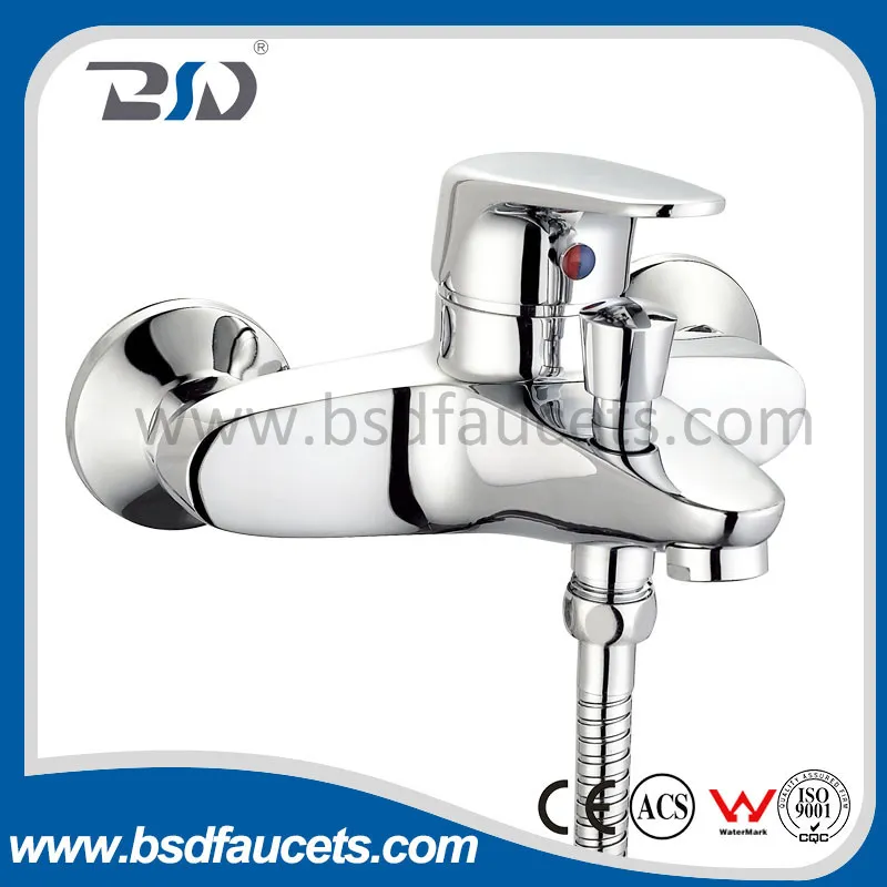 Shower Bath Faucets Mixer with Brass Diverter Chrome Single Handle