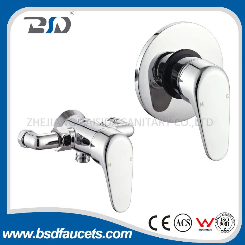 Single Handle Chrome Plated Brass Manual Concealed Shower Mixer Valve