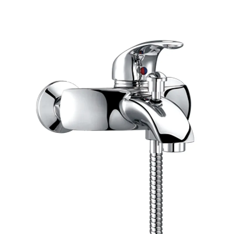Single Handle Chrome Plating Wall Mounted Bath Faucets for Bathroom