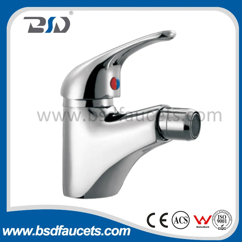 Single Handle Deck Mounted Bidet Mixer Bathroom Brass Chrome Finish