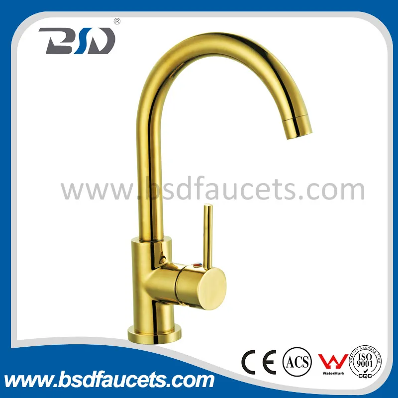 Single Handle Gooseneck Watermark Approval Kitchen Faucet Sink Water Mixer