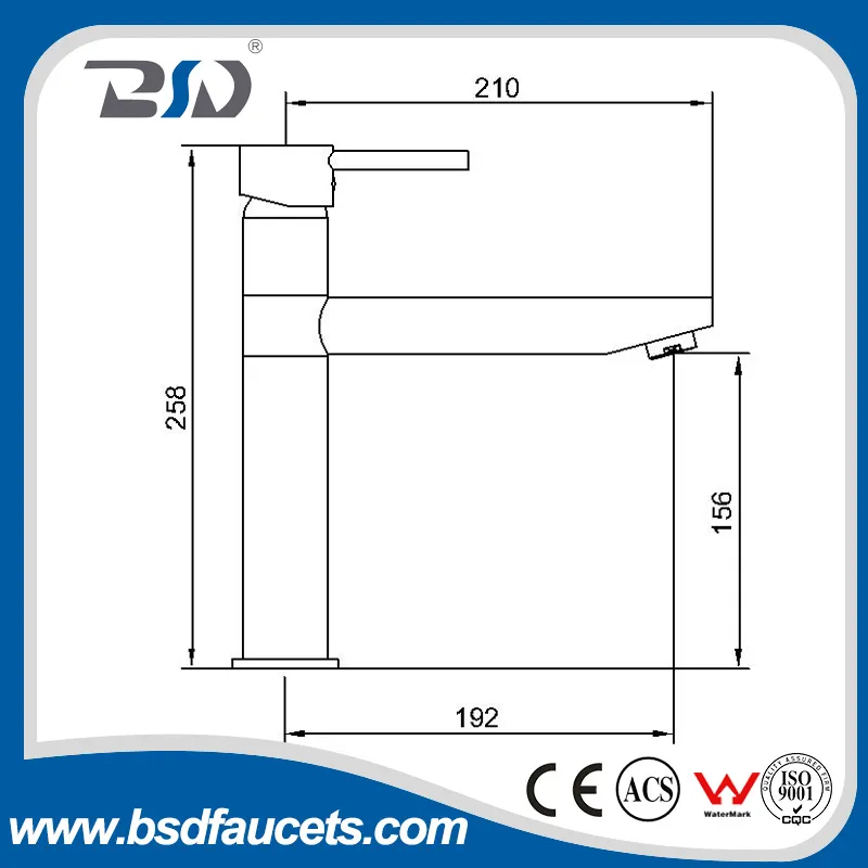 Single Handle Round Bathroom Laundry Shower Bath Faucets