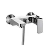 Single Handle Square Wall Mounted Bath Bathroom Chrome Faucet