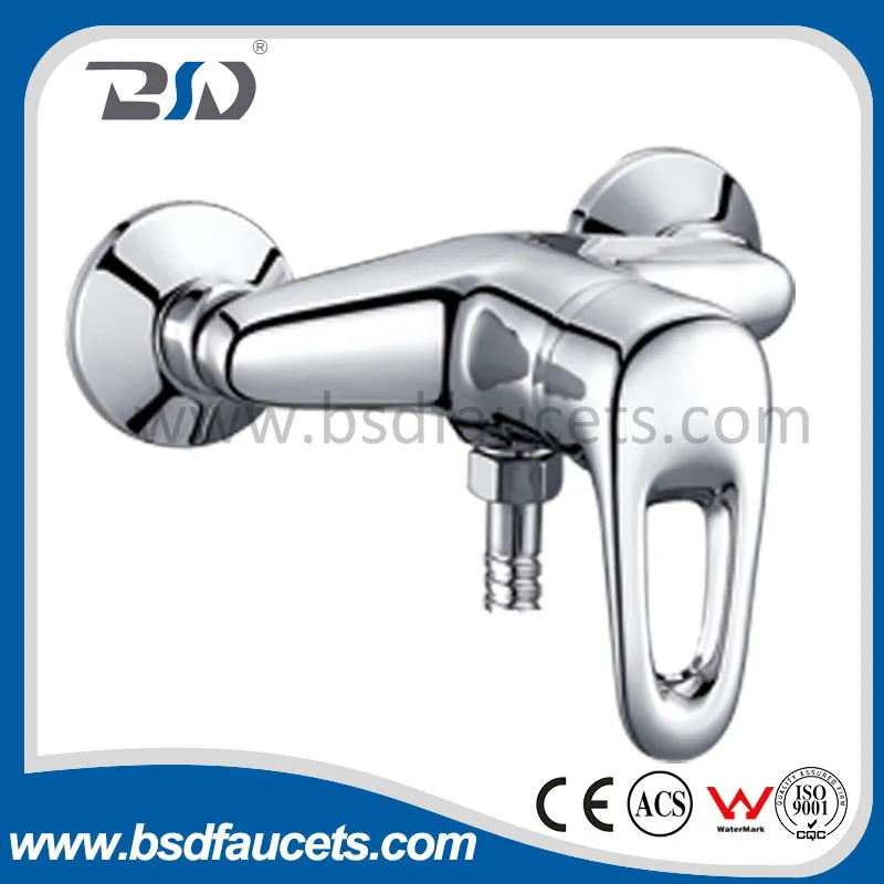Single Handle Wall Mounted Chrome Brass Shower Mixer