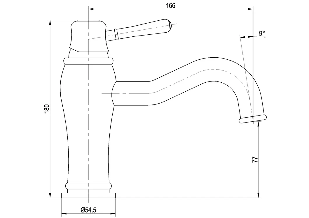 Single Lever Bidet Faucet with Brass Shattaf