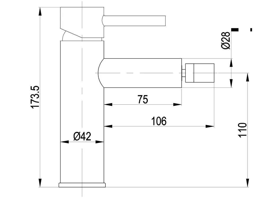 Single Lever Bidet Toilet Woman Faucet