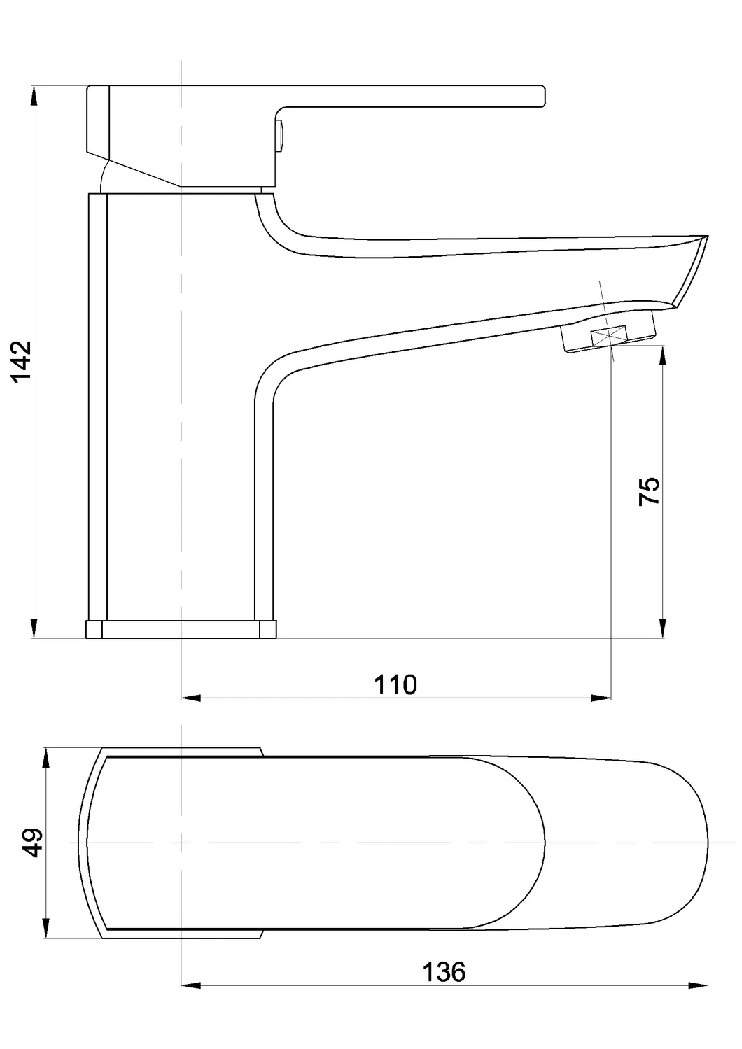 Single Lever Brass Bidet Mixer Faucet