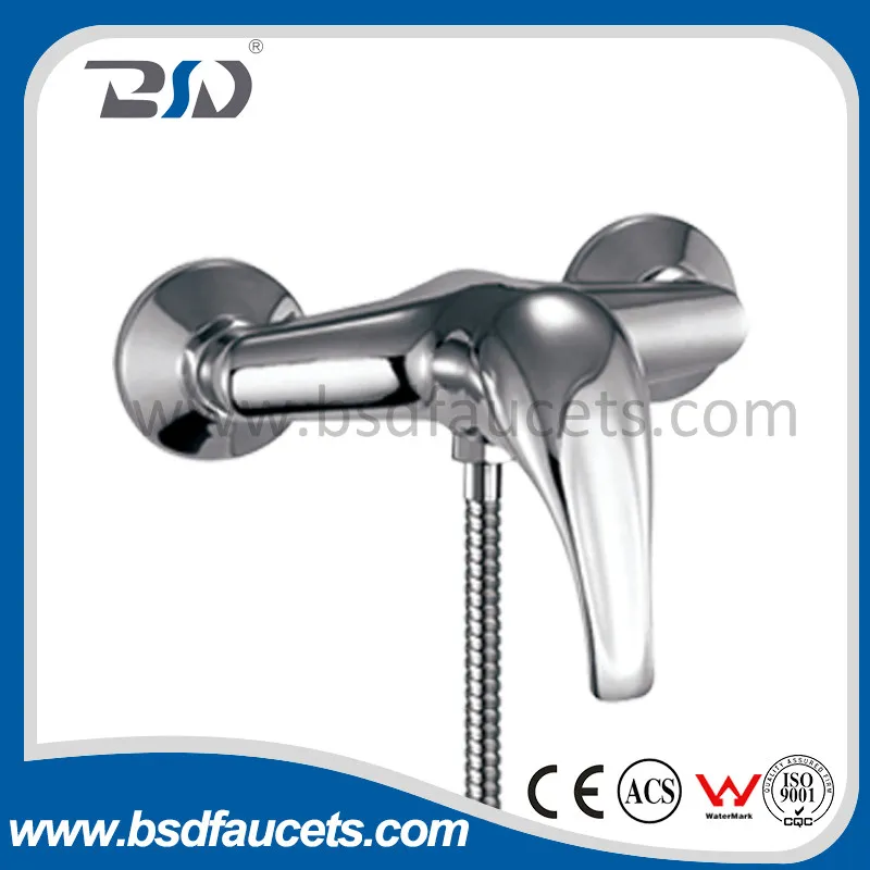 Single Lever Brass Chrome Cheap Price Shower Faucet Wall Mounted