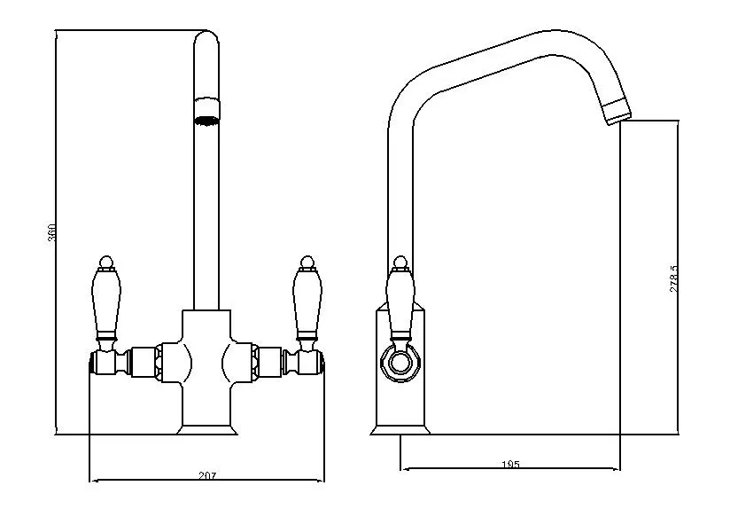 Single Lever Brass Deck Mounted Popular Design Kitchen Sink Water Faucet