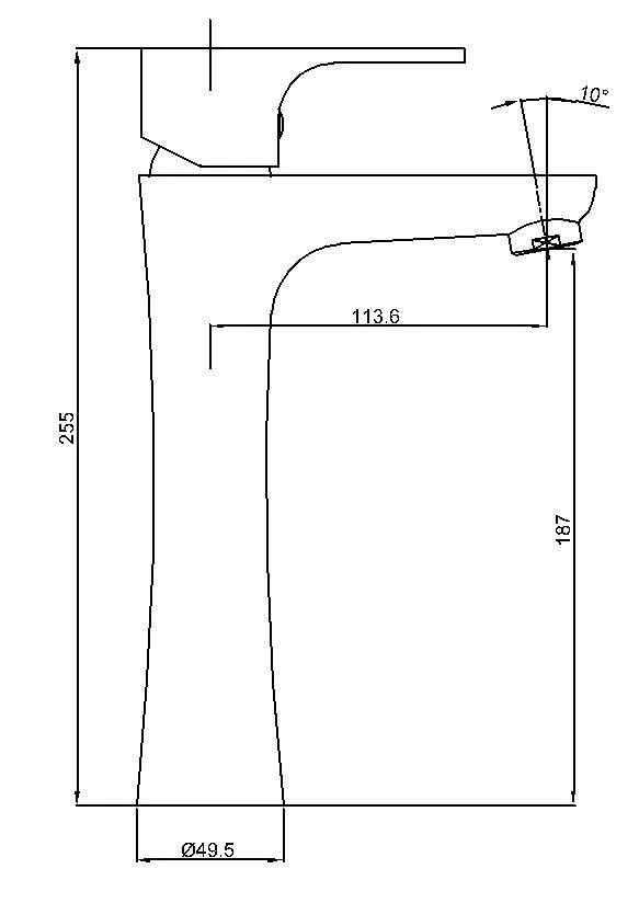 Single Lever Brass Extension Basin Mixer