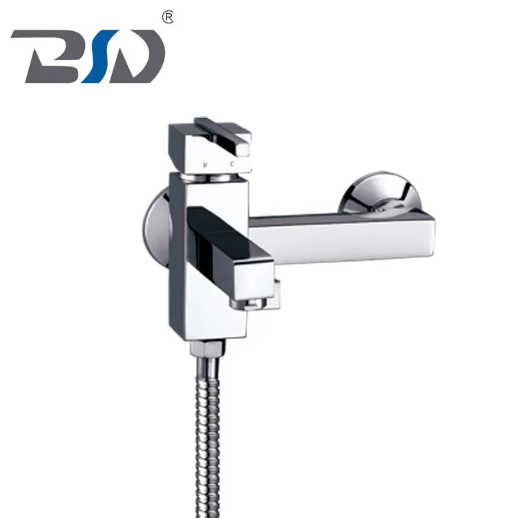Single Lever Brass Square Bath Mixer with D35mm Ceramic Cartrigde