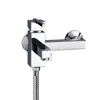 Single Lever Brass Square Bath Mixer with D35mm Ceramic Cartrigde