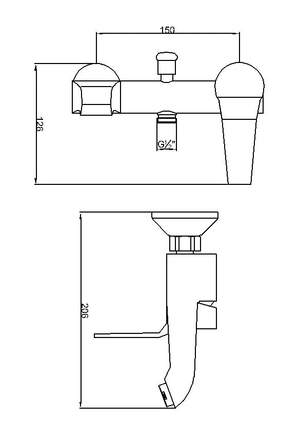 Single Lever Chrome Plated Bath Shower Faucet Mixer