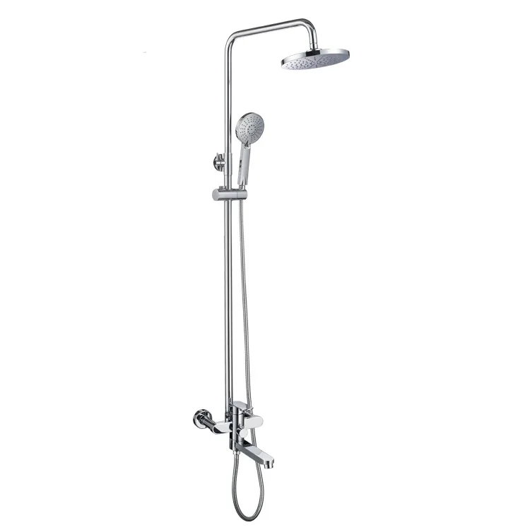 Single Lever Chrome Stainless Sliding Bar Shower Set