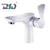 Single Lever Deck Mounted Chrome White Water Basin Mixer Faucet