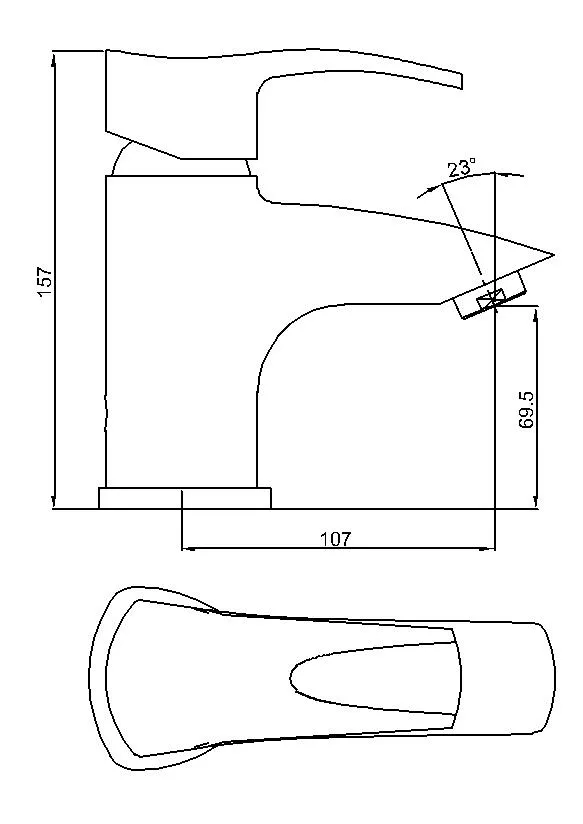 Single Lever Modern Designed Water Saving Casting Brass Basin Faucet
