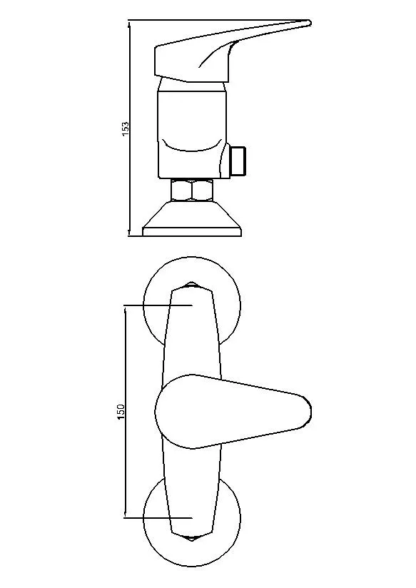 Single Lever Modern Low Lead Brass Shower Water Faucets