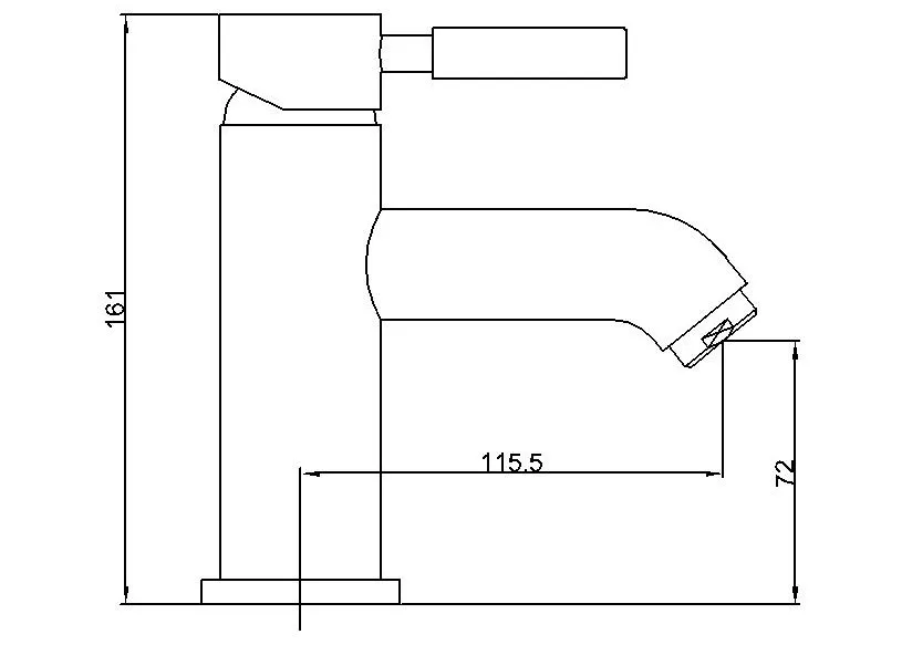 Single Lever Mono Basin Faucet Chrome Plated