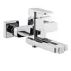 Single Lever Revolving Aerator Brass Square Bath Shower Faucet