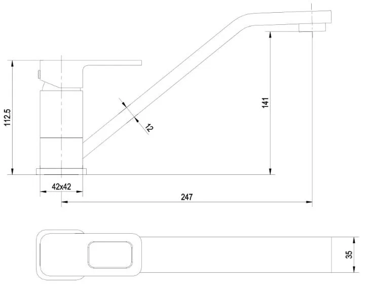 Single Lever Sink Mixer with Long Brass Spout