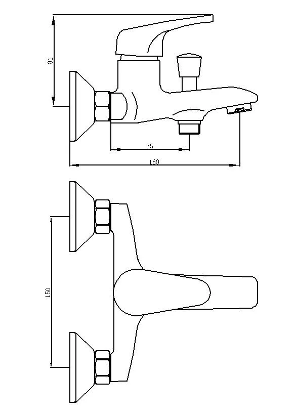 Single Lever Small Bath Mixer