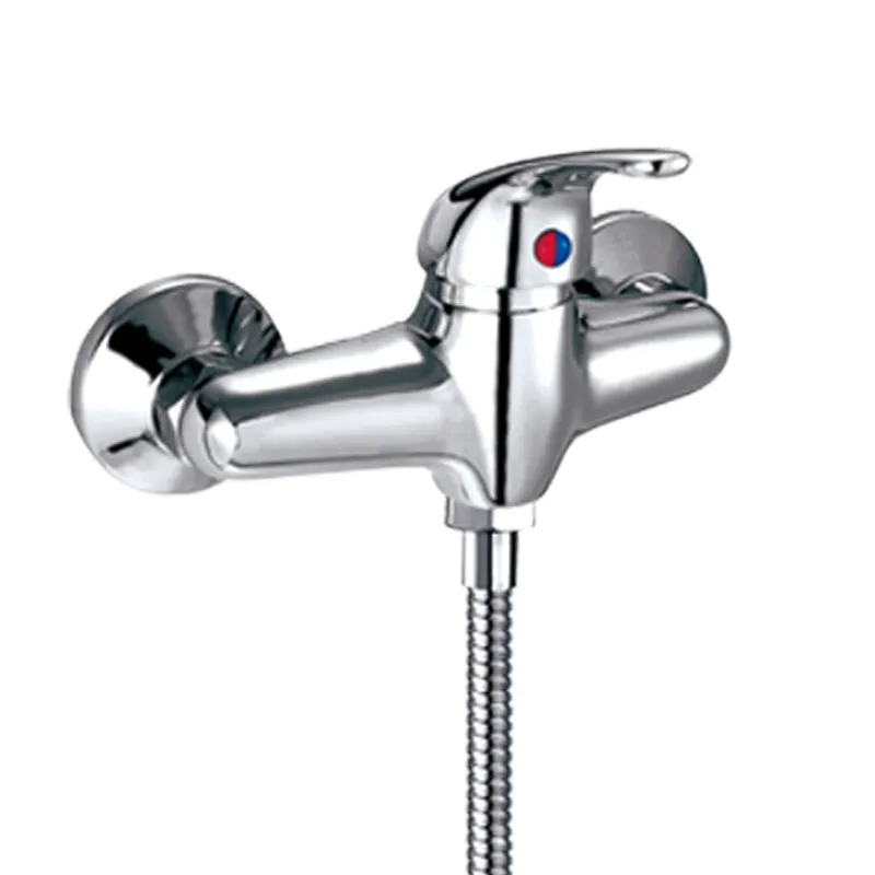 Single Lever Wall-Mount Classical Bathroom Shower Faucet Chromed Mixer