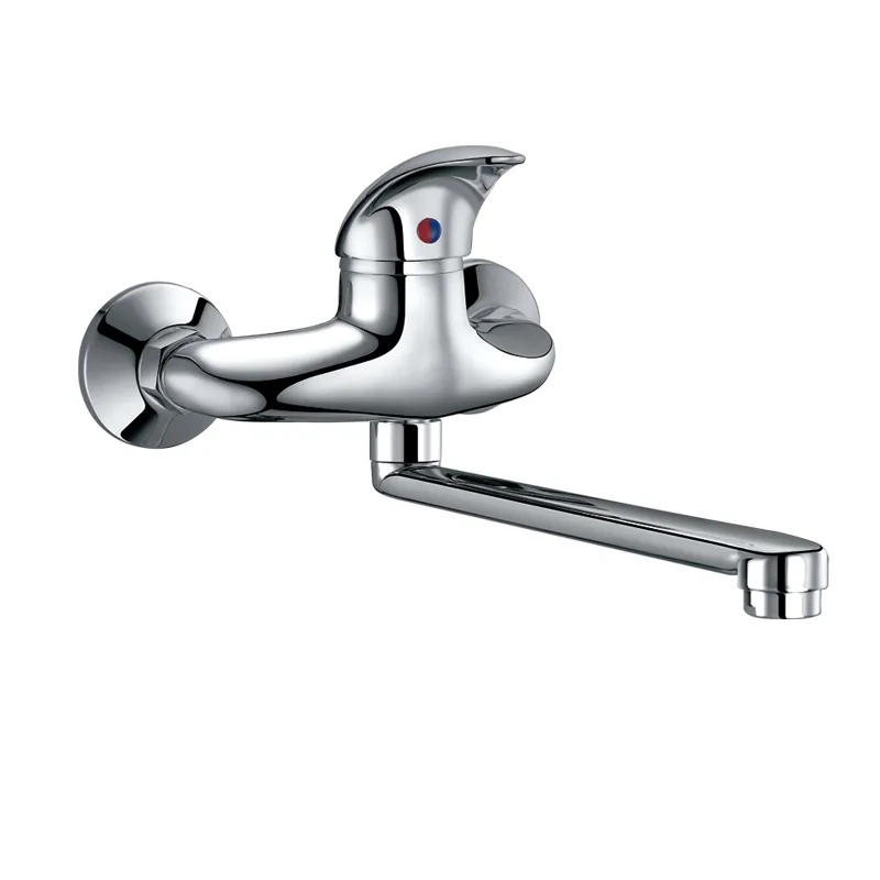 Single Lever Wall Mounted Turnable Spout Kitchen Mixer